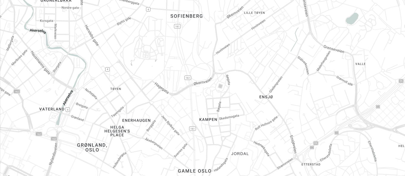 Kart over Kampen og Botanisk Hage
